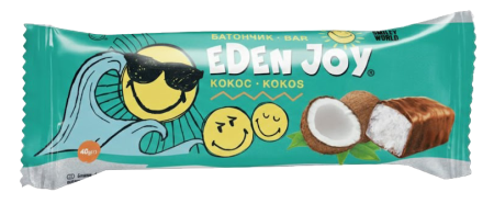 Батончик  “SMILEY Еден Джой” кокос , 480г (12*40г)